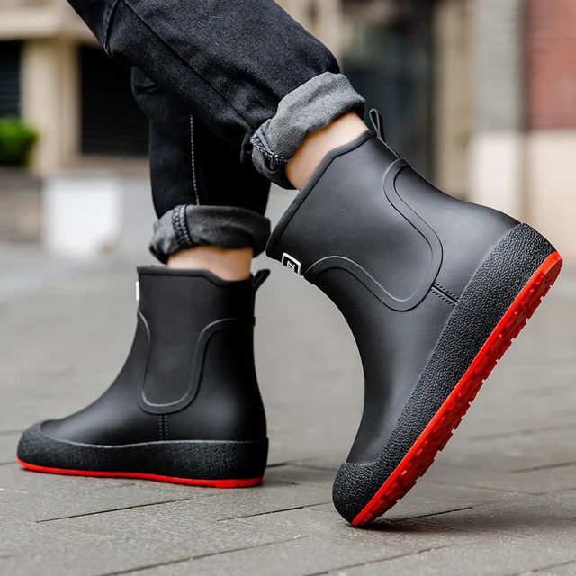 Rubber Ankle Boots for Men