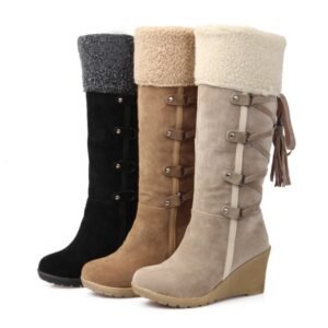 Knee High Boots Fur Snow Boots