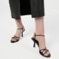 Strap Black High Heel Open Toe Sandals