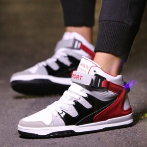 red Men Fashion High Top Sports Sneakers