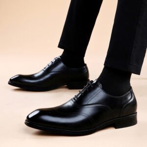 black Men Formal Leather Shoes