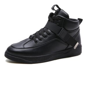 black Mens Casual High Top Sneakers 1