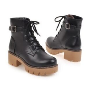 black Stylish Ankle Boots For Girls