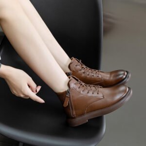 Winter Short Boots For Woman- Brown 5